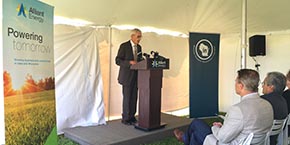 Wisconsin Gov. Tony Evers speaks at the Beaver Dam Commerce Park Certified Site announcement