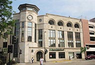 Example of good infill construction in a historic commercial district